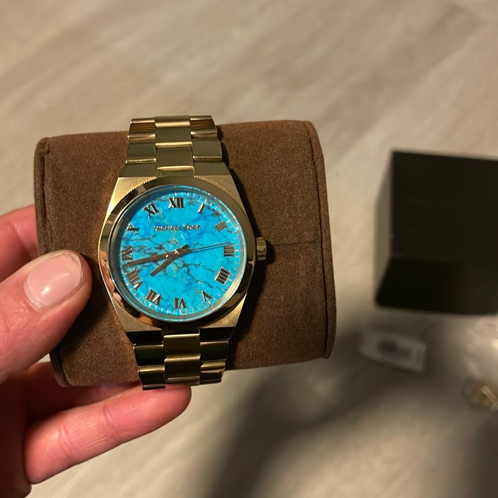 Beautiful Aqua blue Micheal kors watch